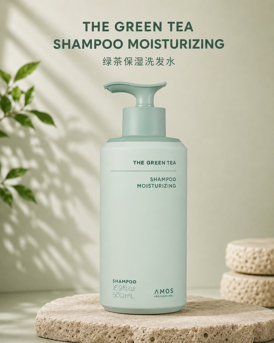 AMOS AM005 THE GREEN TEA SHAMPOO MOISTURIZING (500ml)