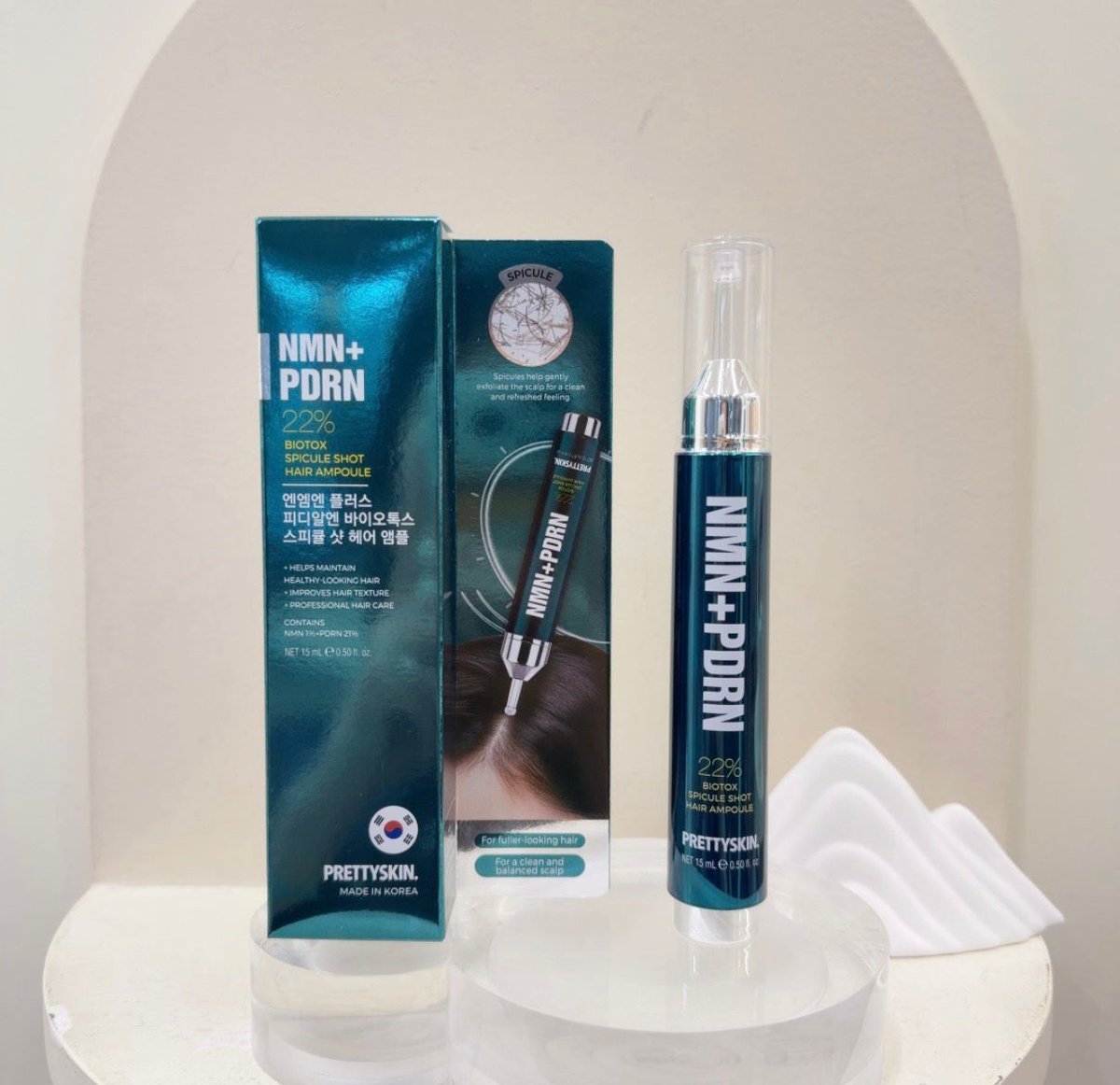 D907 PRETTYSKIN NMN+ PDRN 22% BIOTOX SPICULE SHOT HAIR AMPOULE 15ML