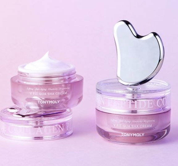 TONYMOLY TM006 COLLAGEN PEPTIDE V FIT GUA SHA CREAM SET
